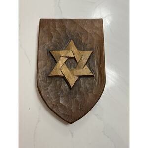 Star of David. Solid Wood wall plaque. Carved By Wayne Ervin